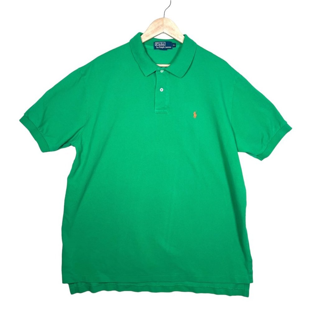 Polo Ralph Lauren 90s‎ green short sleeve shirt sz XL